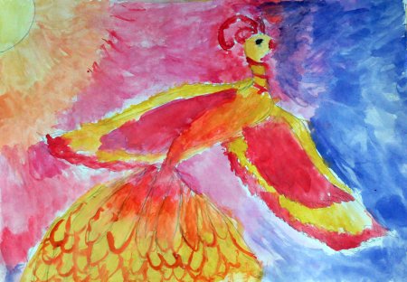 Рисование Сказочная птица