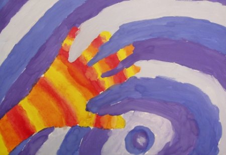 Рисунок с теплыми и холодными цветами