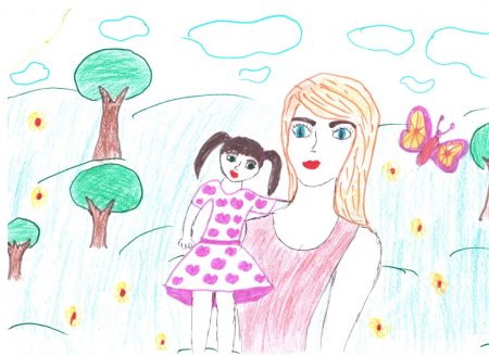 Рисунок для мамы легкий