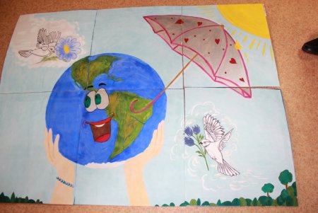 Плакат на тему защита мира на земле