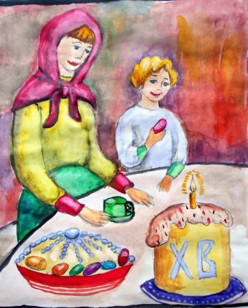 Праздник Пасха рисунок