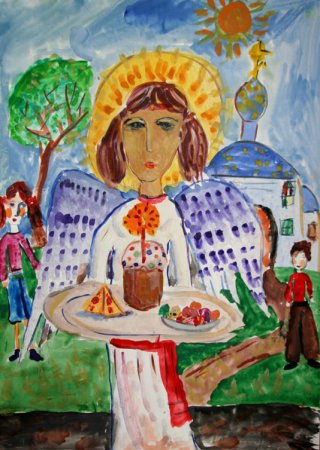 Детские рисунки к Пасхе
