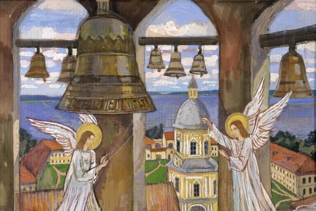 Владимир Петров-Кириллов "ангелы на колоконе".( Современный художник).