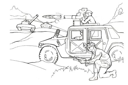 Раскраска: военные