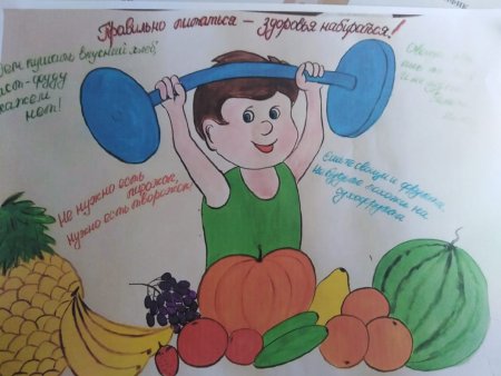 Плакат на тему здоровое питание
