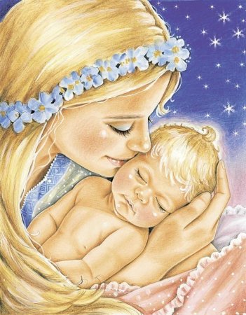 Мама поет колыбельную ребенку