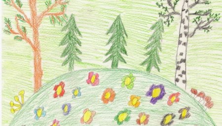 Рисование на тему Лесная Полянка