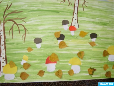 Рисование грибы в лесу подготовительная группа