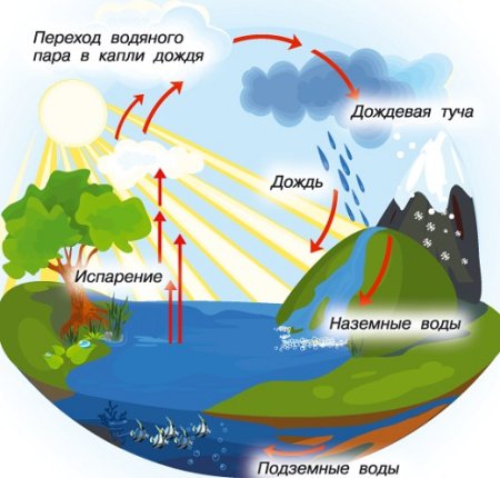 Схема образования дождя