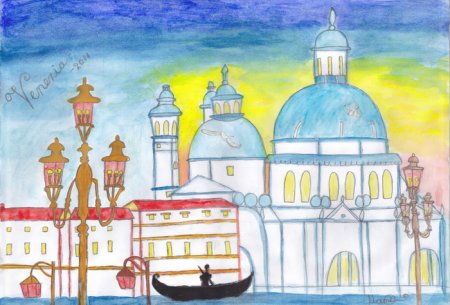 Рисунок на тему Венеция