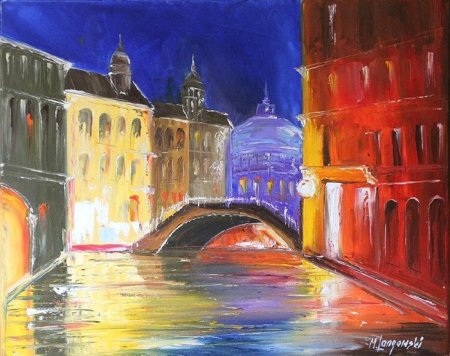 Нарисовать венецианскую ночь