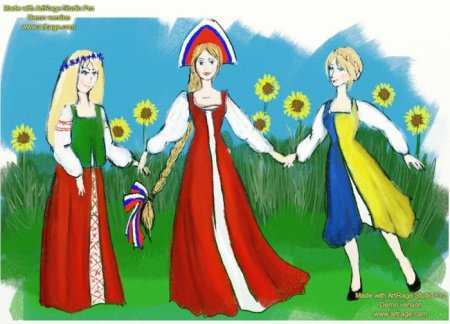 Хоровод в национальных костюмах