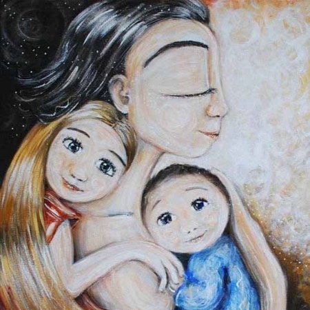 Картина с двумя детьми