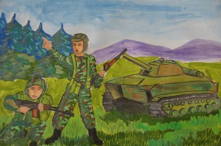 Пограничник рисунок для детей