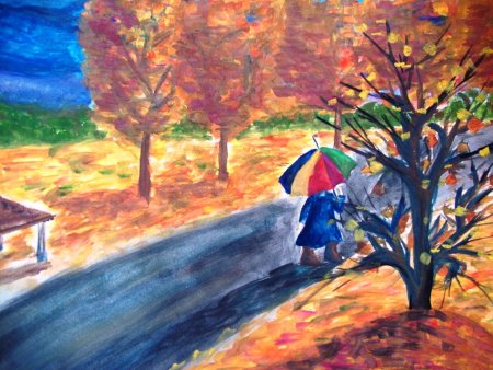 Осенний пейзаж для детей