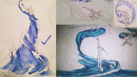 Позы для рисования стихии