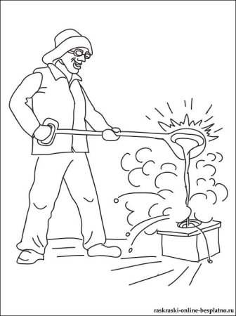 Сталевар раскраска