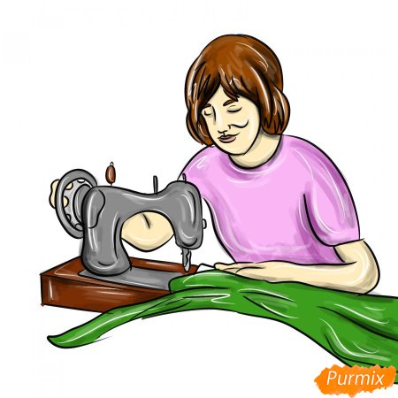Нарисовать швею
