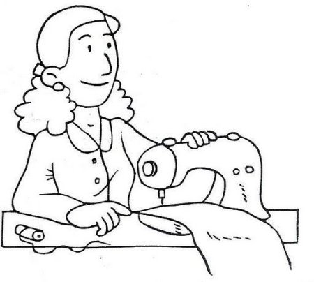 Швея раскраска для детей