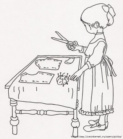 Раскраска профессии швея