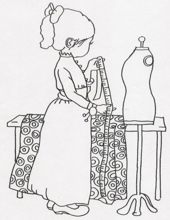 Профессии раскраска портниха