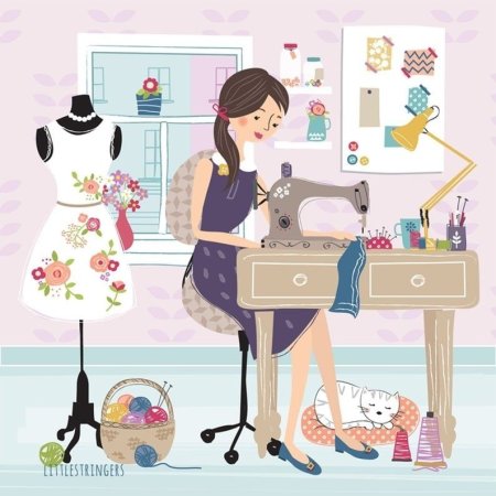 Швея раскраска для детей