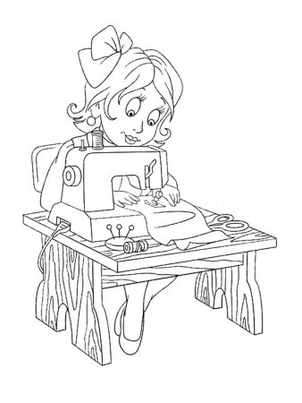 Швея раскраска для детей