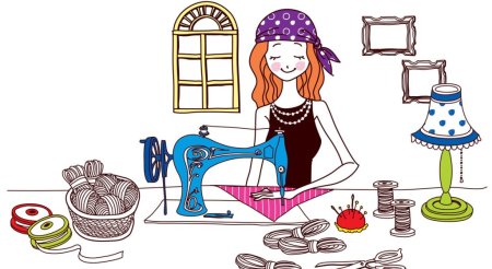 Нарисовать швею