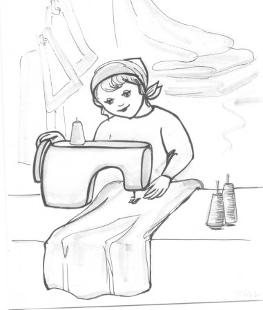 Раскраска ателье для детей