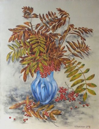 Осенний натюрморт цветными карандашами