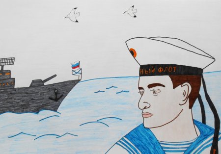 Мой папа в армии служил рисунок