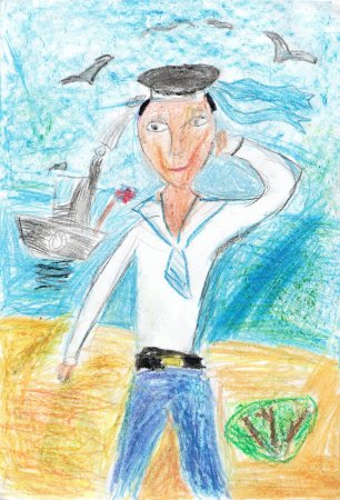 Детские рисунки моряков