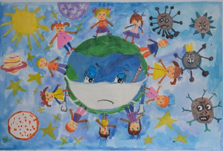 Космический Спутник подготовительная группа рисование