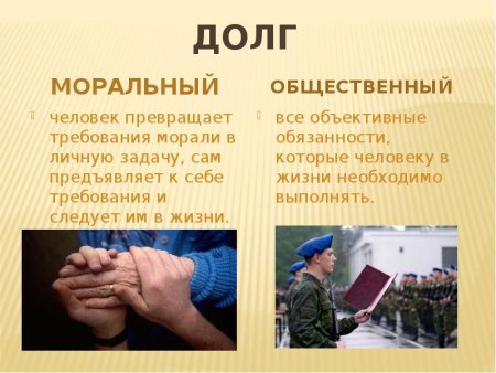Проект на тему долг