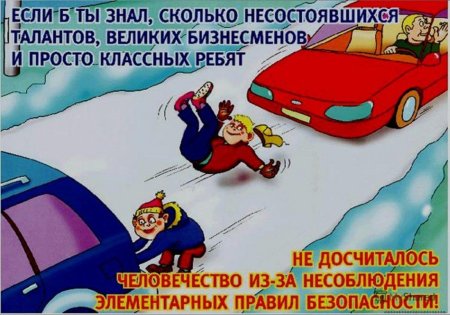 Зимние опасности для детей