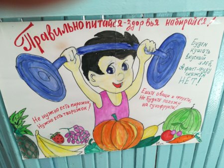 Плакат здоровая пища