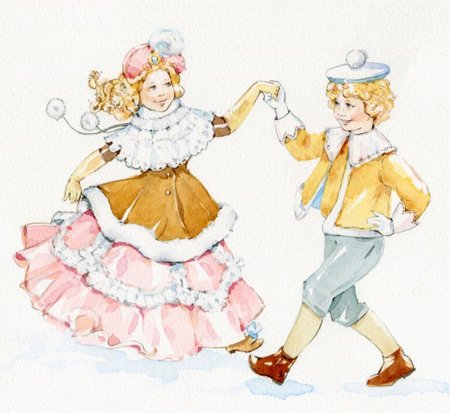 Раскраска Танцующие дети для детей