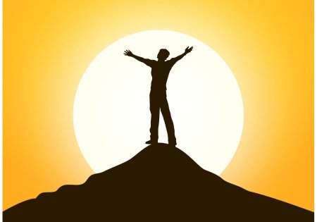 Свободный человек силуэт