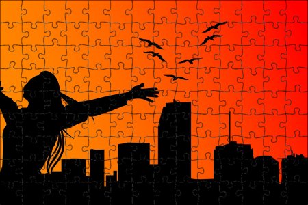 Радость силуэт