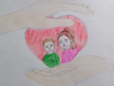 Мамины руки рисунок