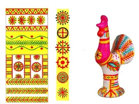 Филимоновские игрушки на прозрачном фоне
