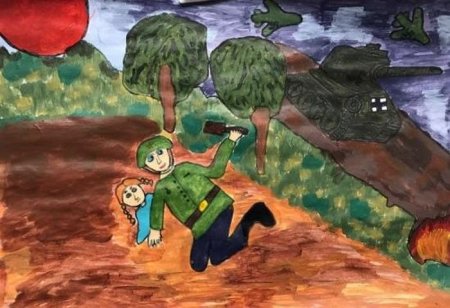 Детские рисунки на тему спасатели