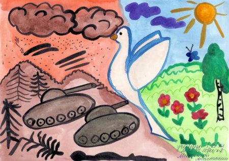 Рисование в детском саду на тему война