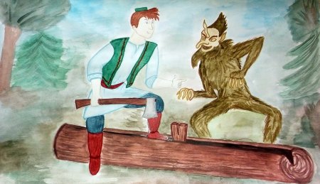 Рисунок произведения Габдуллы Тукая легкий