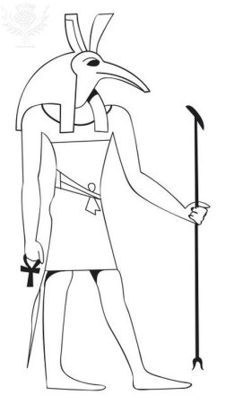 Древнеегипетский Бог Анубис раскраска