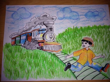 Безопасность на железной дороге рисунки