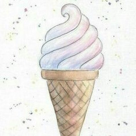 Мороженое для срисовки карандашом