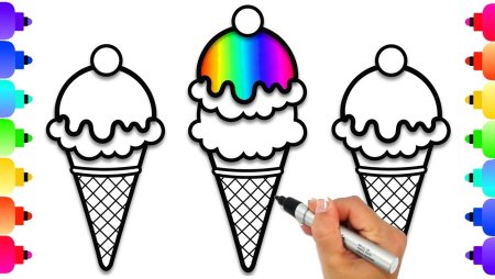 Как раскрасить мороженое