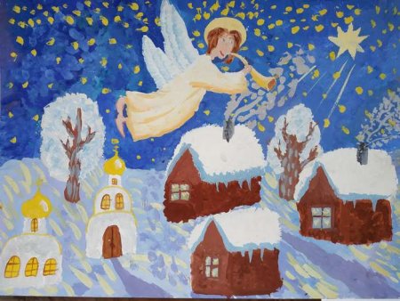 Рисунок на тему Рождественская сказка