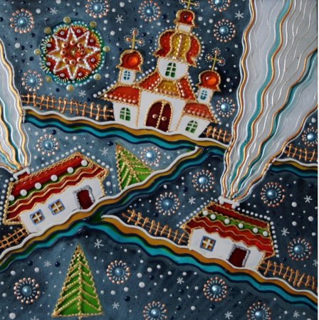 Детские работы зима новый год Рождество